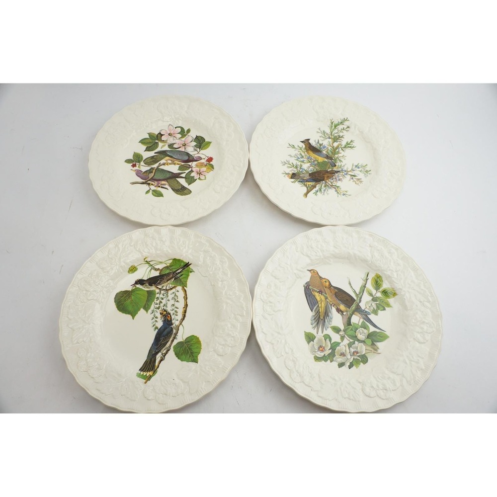 Alfred Meakin Audubon Birds of America Dinner Plates Set of 4 England Good